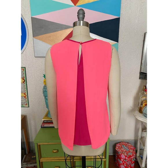 Ted Baker London Pink Chiffon Split-Back Top - Picture 3 of 4